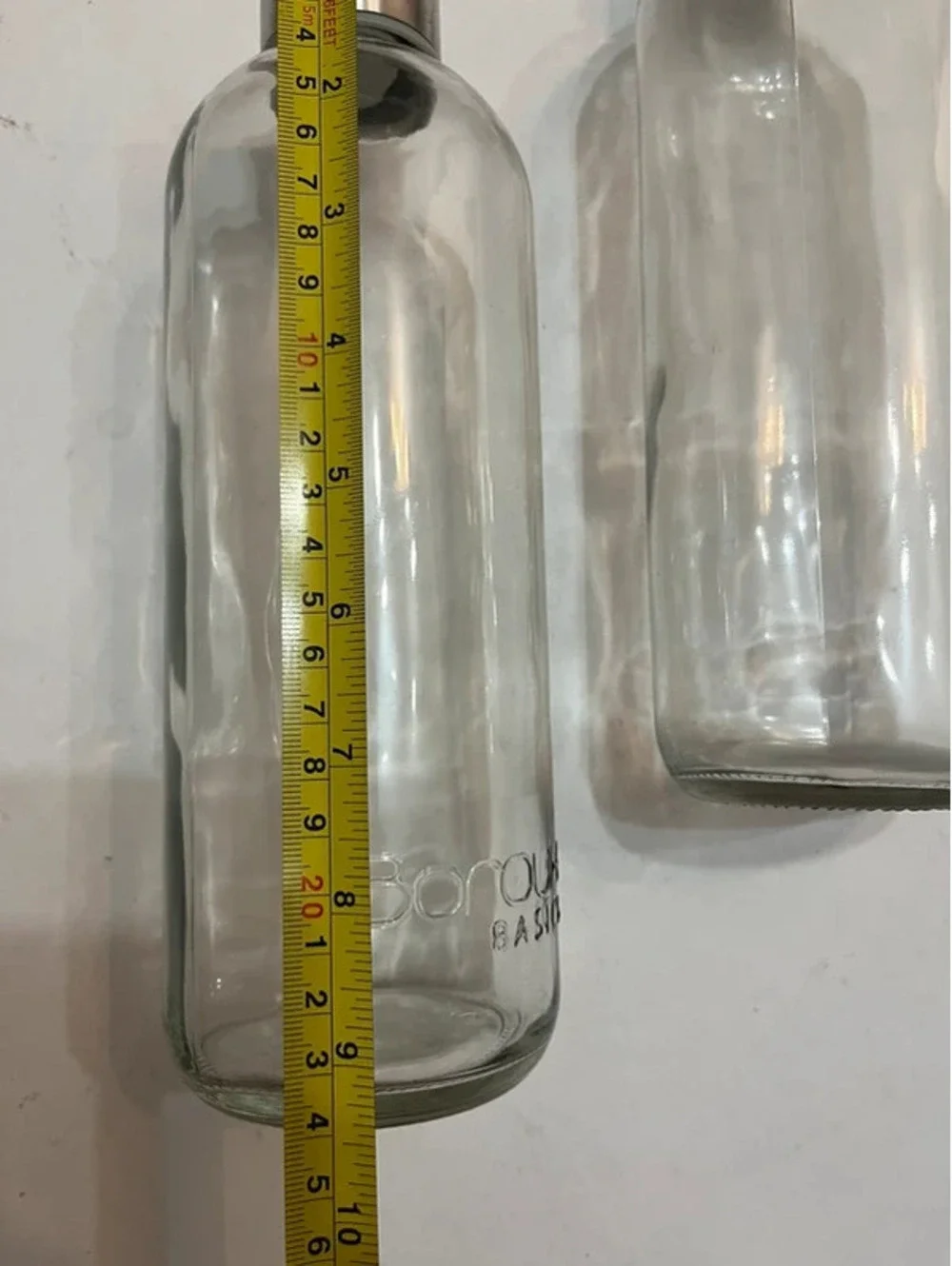 2 glass water bottle 32oz with lids